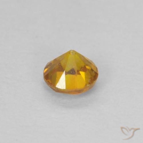 Sphalerite Gemstone in 3.5 mm (calibrated) Size for Sale, Sphalerite Stone in Orange-Gold Color
