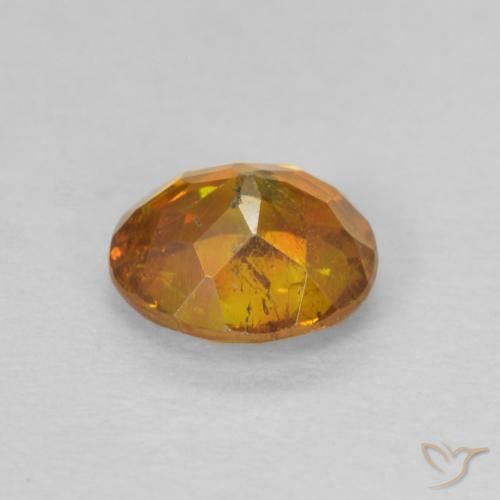 Sphalerite Gemstone in 5.4 x 4.8 mm Size for Sale, Sphalerite Stone in Dark Orange Color