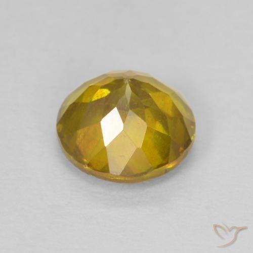 Sphalerite Gemstone in 6 mm (calibrated) Size for Sale, Sphalerite Stone in Golden-Orange Color