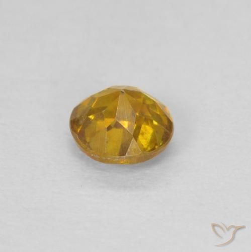 Sphalerite Gemstone in 3.8 mm Size for Sale, Sphalerite Stone in Golden-Orange Color