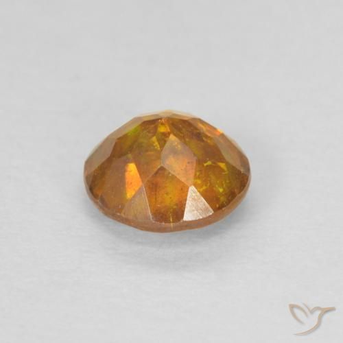 Sphalerite Gemstone in 5 mm (calibrated) Size for Sale, Sphalerite Stone in Deep Orange-Gold Color