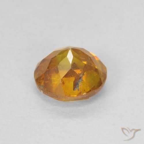 Sphalerite Gemstone in 5 mm (calibrated) Size for Sale, Sphalerite Stone in Deep Orange-Gold Color