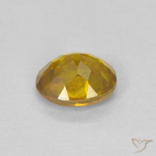 Sphalerite Gemstone in 5.1 x 4.3 mm Size for Sale, Sphalerite Stone in Brownish Yellow Color