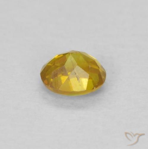 Sphalerite Gemstone in 3.4 x 2.9 mm Size for Sale, Sphalerite Stone in Yellowish Gold Color