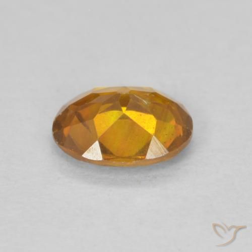 Sphalerite Gemstone in 4.8 x 4.4 mm Size for Sale, Sphalerite Stone in Medium Orange Color