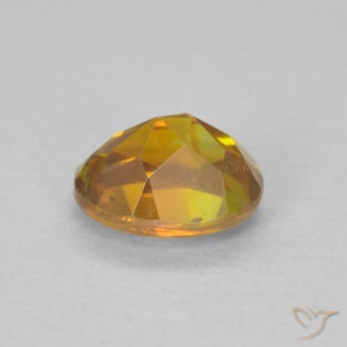 Sphalerite Gemstone in 5.4 x 4.4 mm Size for Sale, Sphalerite Stone in Medium Orange Color