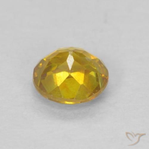 Sphalerite Gemstone in 4 mm (calibrated) Size for Sale, Sphalerite Stone in Bumblebee Yellow Color