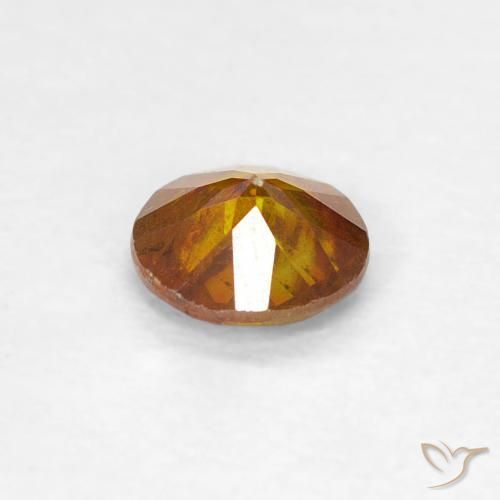 Sphalerite Gemstone in 4.7 mm Size for Sale, Sphalerite Stone in Medium Orange Color