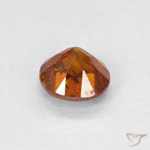 Sphalerite Gemstone in 4 mm (calibrated) Size for Sale, Sphalerite Stone in Fire Orange Color