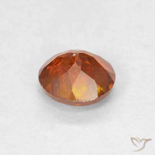 Sphalerite Gemstone in 5.3 mm Size for Sale, Sphalerite Stone in Reddish Orange Color