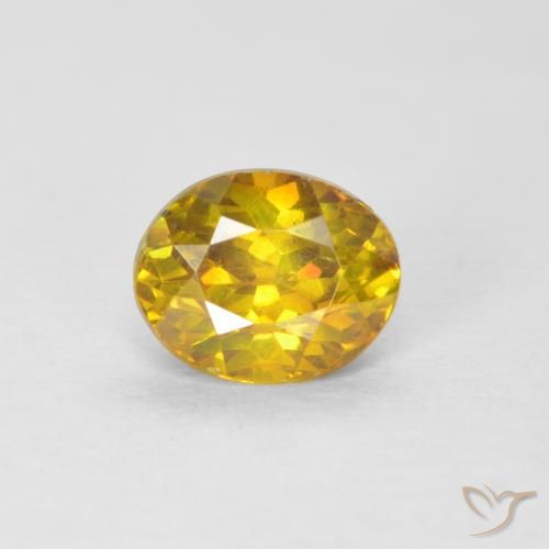 1.00ct Natural Golden-Orange Sphalerite, Oval, SI-I1
