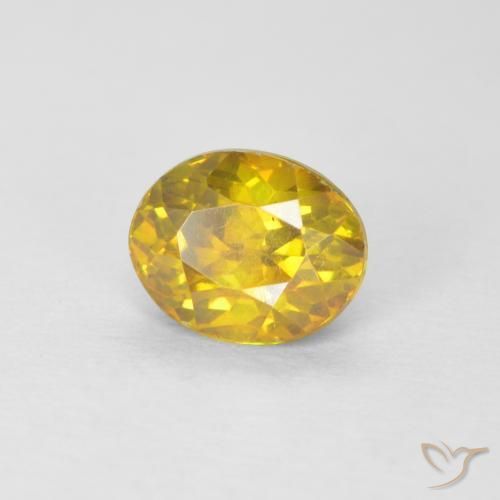 1.00 ct Golden Sphalerite Stone, Natural Sphalerite in Oval Facet Shape for Sale