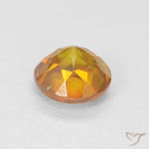 Sphalerite Gemstone in 5 mm (calibrated) Size for Sale, Sphalerite Stone in Golden-Orange Color