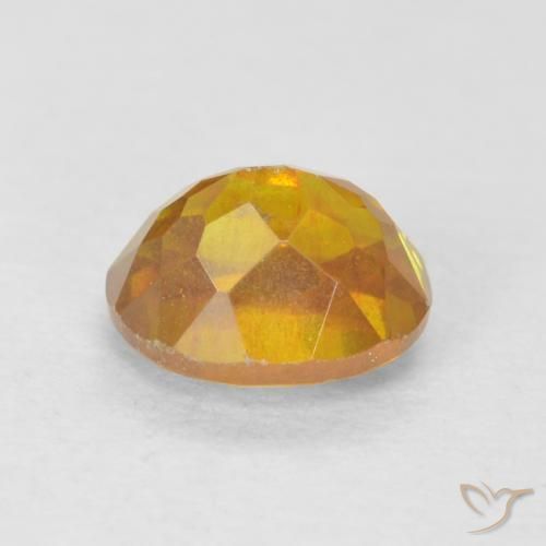 Sphalerite Gemstone in 5.7 x 4.7 mm Size for Sale, Sphalerite Stone in Dark Orange-Gold Color