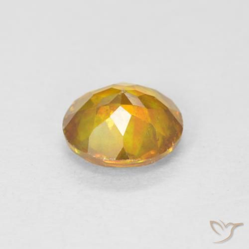 Sphalerite Gemstone in 6 mm (calibrated) Size for Sale, Sphalerite Stone in Orange-Gold Color