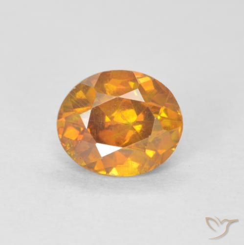 1.19ct Natural Earth Orange Sphalerite, Oval, VS-SI