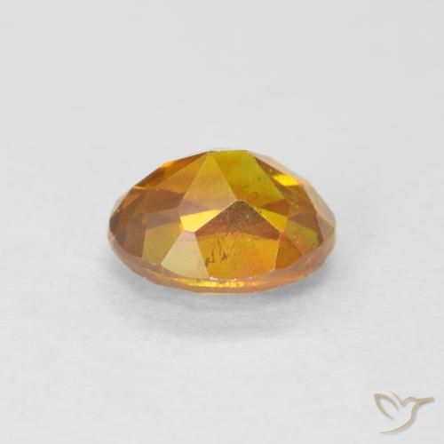 Sphalerite Gemstone in 6.4 x 5.4 mm Size for Sale, Sphalerite Stone in Earth Orange Color