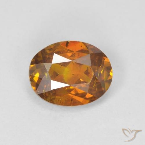 1.71ct Natural Brownish Orange Sphalerite, Oval, VS-SI