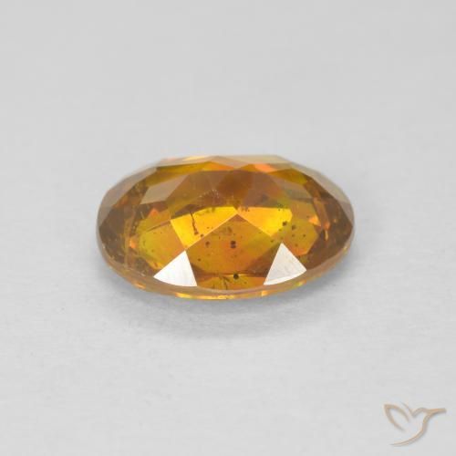 Sphalerite Gemstone in 8.2 x 6.5 mm Size for Sale, Sphalerite Stone in Brownish Orange Color