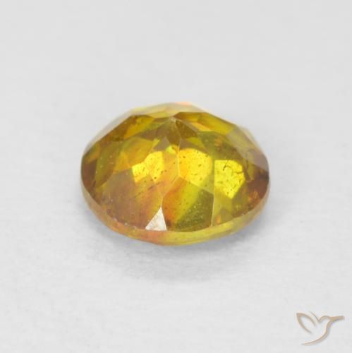 Sphalerite Gemstone in 5 mm (calibrated) Size for Sale, Sphalerite Stone in Dark Orange-Gold Color