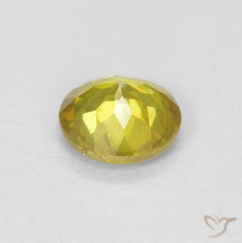 Sphalerite Gemstone in 4.7 mm Size for Sale, Sphalerite Stone in Brownish Yellow Color