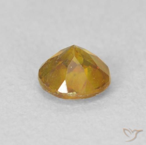 Sphalerite Gemstone in 3.8 mm Size for Sale, Sphalerite Stone in Medium Orange Color