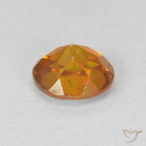 Sphalerite Gemstone in 5 mm (calibrated) Size for Sale, Sphalerite Stone in Apricot Orange Color