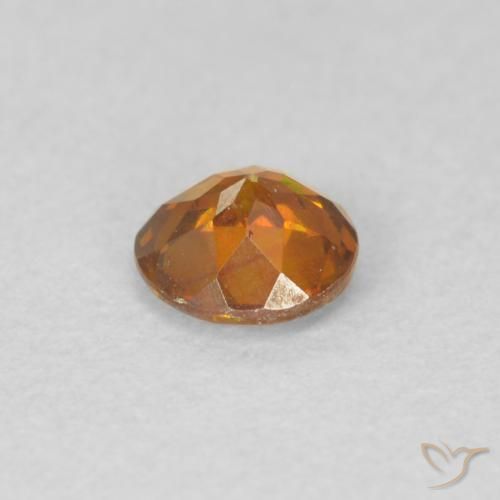 Sphalerite Gemstone in 4.4 mm Size for Sale, Sphalerite Stone in Orange Brown Color