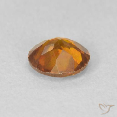 Sphalerite Gemstone in 4.7 mm Size for Sale, Sphalerite Stone in Orange Brown Color