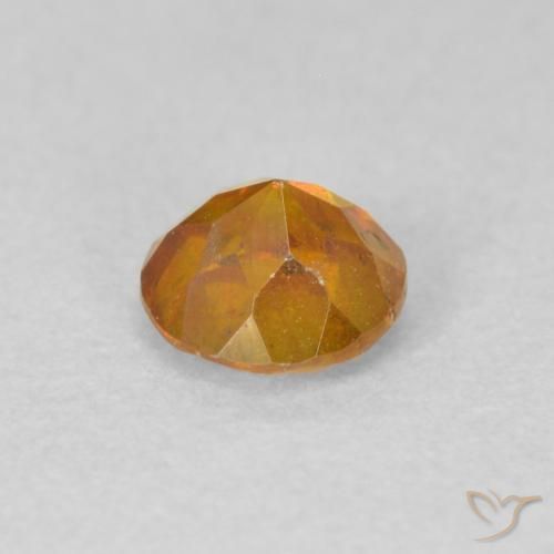 Sphalerite Gemstone in 4.5 mm (calibrated) Size for Sale, Sphalerite Stone in Apricot Orange Color
