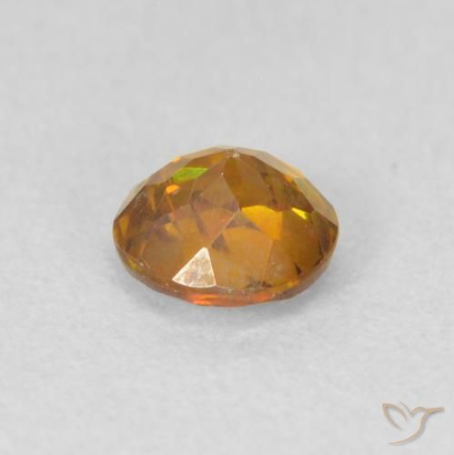 Sphalerite Gemstone in 4.7 mm Size for Sale, Sphalerite Stone in Orange Brown Color