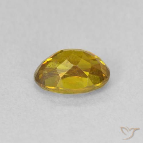 Sphalerite Gemstone in 6.1 x 4.5 mm Size for Sale, Sphalerite Stone in Deep Gold Color
