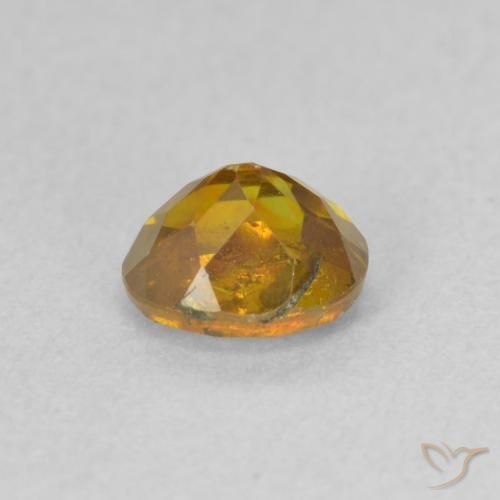 Sphalerite Gemstone in 5.7 x 4.7 mm Size for Sale, Sphalerite Stone in Medium Gold Color
