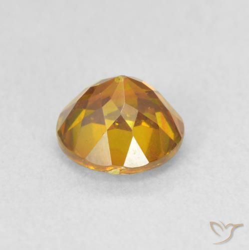 Sphalerite Gemstone in 5.7 mm Size for Sale, Sphalerite Stone in Bright Orange Color