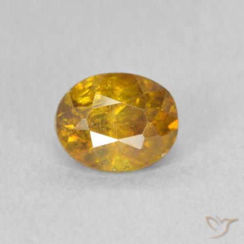 0.85ct Natural Gold Sphalerite, Oval, SI