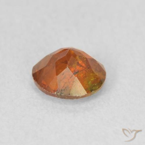 Sphalerite Gemstone in 4.8 mm Size for Sale, Sphalerite Stone in Earthy Orange Color