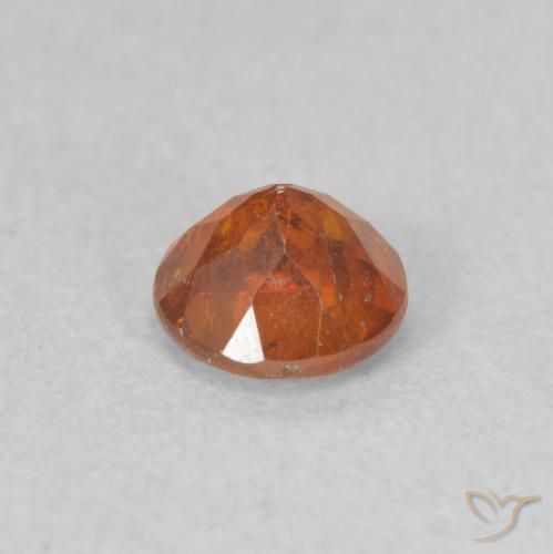 Sphalerite Gemstone in 4.3 mm Size for Sale, Sphalerite Stone in Brownish Orange Color