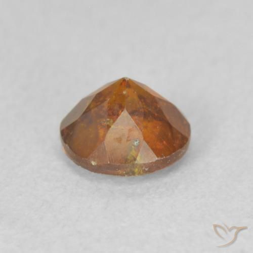 Sphalerite Gemstone in 5 mm (calibrated) Size for Sale, Sphalerite Stone in Deep Orange Color