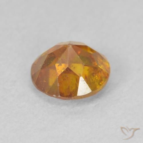 Sphalerite Gemstone in 5.3 mm Size for Sale, Sphalerite Stone in Orange Brown Color