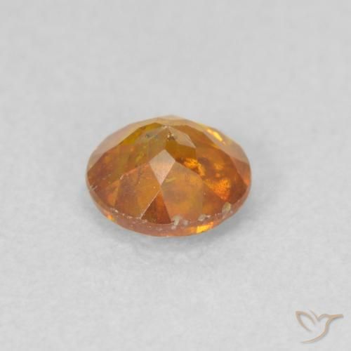 Sphalerite Gemstone in 4.5 mm (calibrated) Size for Sale, Sphalerite Stone in Medium Orange Color