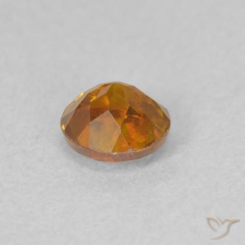 Sphalerite Gemstone in 4.3 mm Size for Sale, Sphalerite Stone in Dark Orange Color