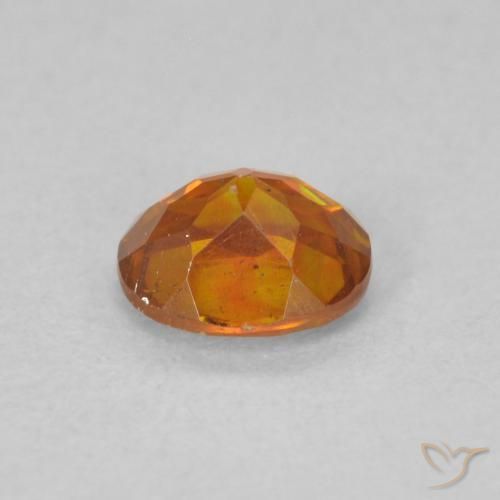Sphalerite Gemstone in 5.3 x 4.5 mm Size for Sale, Sphalerite Stone in Medium Orange Color