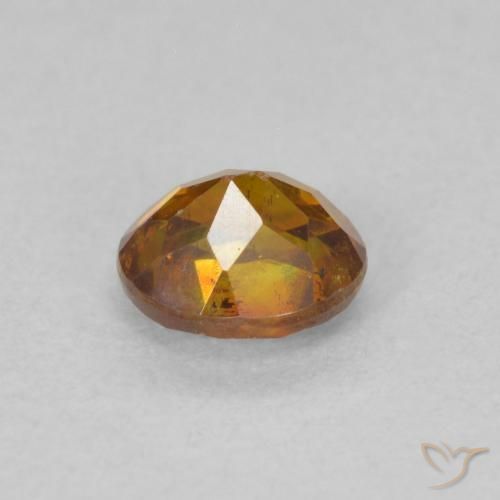Sphalerite Gemstone in 5.2 x 4.6 mm Size for Sale, Sphalerite Stone in Medium Orange Color