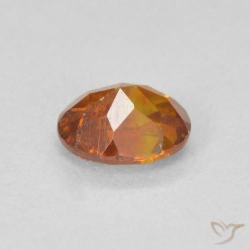 Sphalerite Gemstone in 5.5 x 4.5 mm Size for Sale, Sphalerite Stone in Brownish Orange Color
