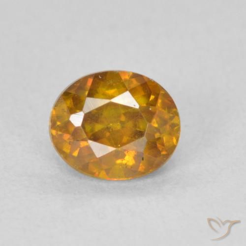 0.89ct Natural Golden-Brown Sphalerite, Oval, VS-SI