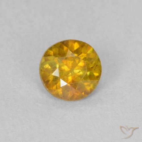 0.29ct Natural Brownish Orange Sphalerite, Round, SI
