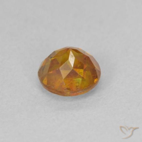 Sphalerite Gemstone in 5 mm (calibrated) Size for Sale, Sphalerite Stone in Orange Brown Color