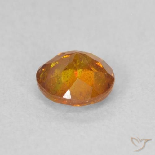 Sphalerite Gemstone in 4.5 mm (calibrated) Size for Sale, Sphalerite Stone in Earth Orange Color