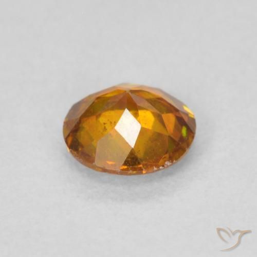 Sphalerite Gemstone in 4.7 mm Size for Sale, Sphalerite Stone in Deep Orange Color