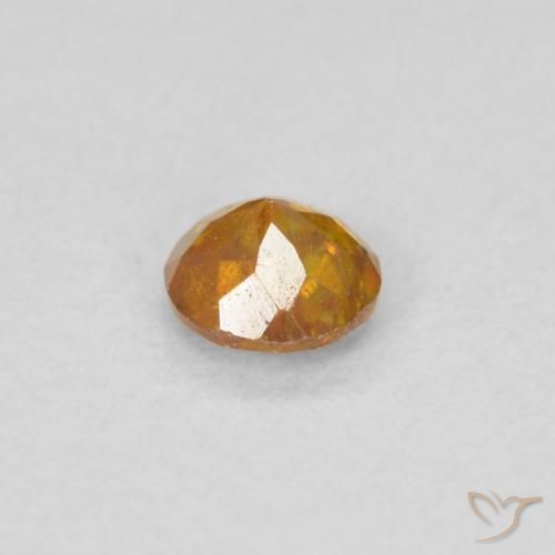 Sphalerite Gemstone in 3.5 mm (calibrated) Size for Sale, Sphalerite Stone in Earth Orange Color
